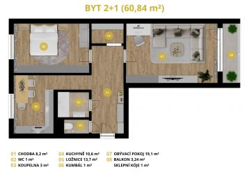 Byt 2+1 na prodej, Ostrava / Poruba, ulice Otakara Jeremiáše