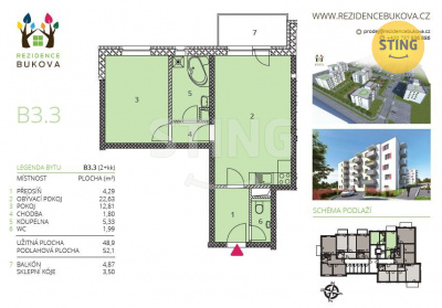 Byt 2+kk, Jihlava / Horní Kosov - fotografie č. 1