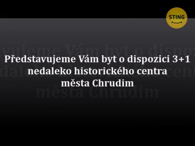 Byt 3+1, Chrudim / Chrudim II - video prohlídka